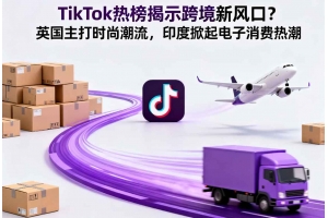 TikTok熱榜揭示跨境新風口？英國主打時尚潮流，印度掀起電子消費熱潮