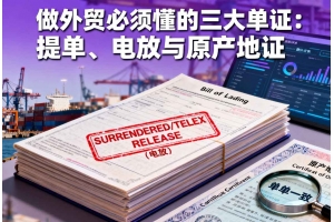 做外貿(mào)必須懂的三大單證：提單、電放與原產(chǎn)地證